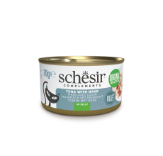 Schesir Complememnts Cat Wet Food In Jelly Can Tuna With Hake 70g